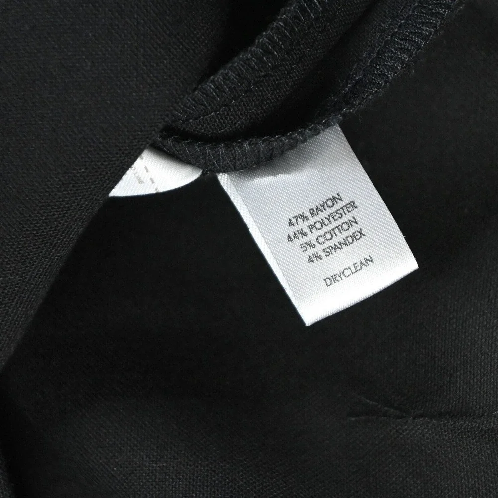 LOFT 14 Black Stretch Ponte-Like Zip Womens Pencil‎ Skirt